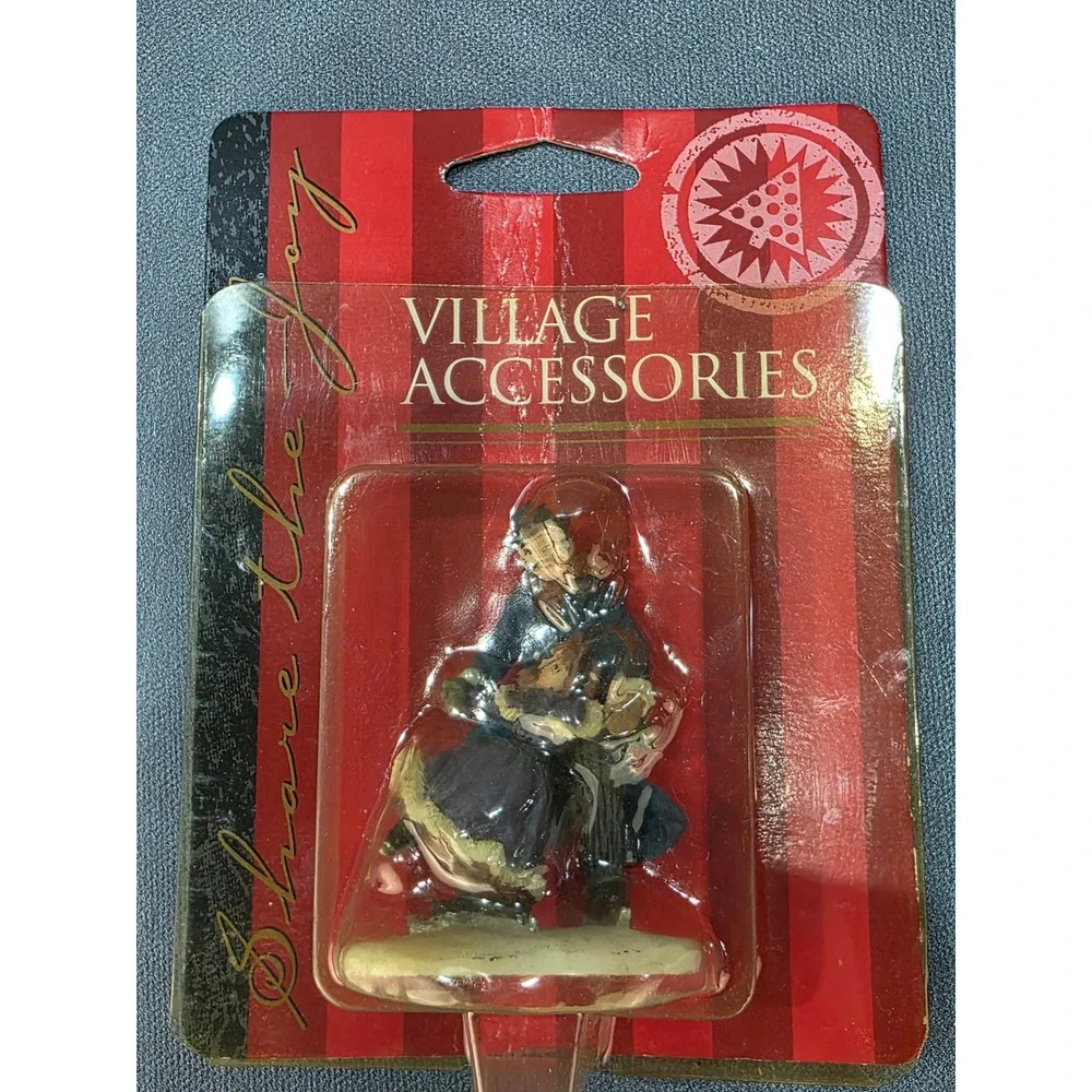 Premier Services Christmas Village Accessories Man and Child Figurine New